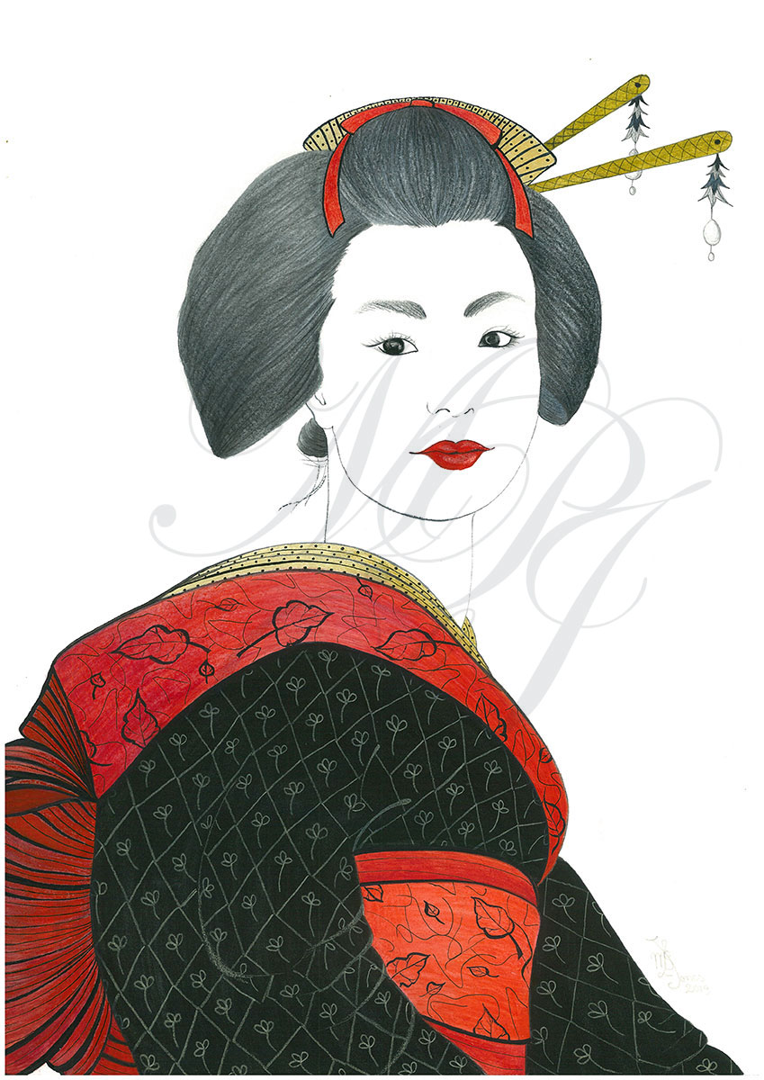 Geisha_Portrait-Red_KJ